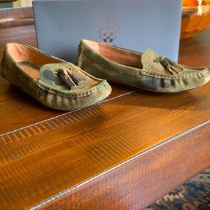 Vince Camuto Olive Multi Camo Suede Loafers